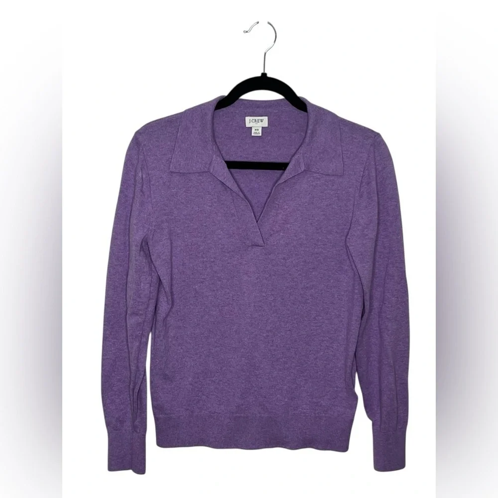 J. Crew Polo Sweater in Vibrant Orchid, Size XS